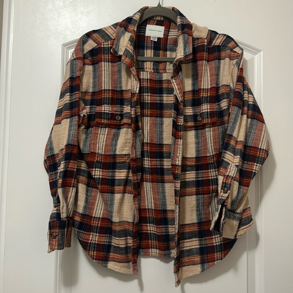 American Eagle flannel, size extra small.